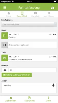 KFZ Fahrtenbuch 6 mobile android App screenshot 1